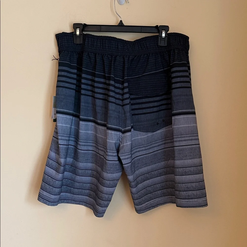 NWT‎ - OCEAN COAST Striped Gray and Black Shorts